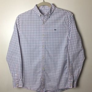 Vineyard Vines blue pink button down shirt. L(18)